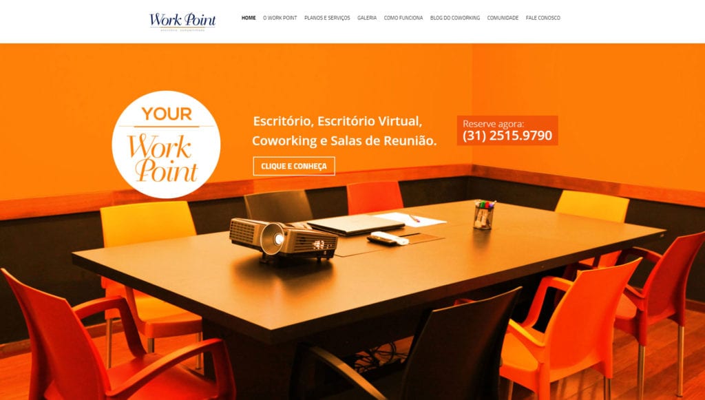 Criação de site Wordpress em Bh para coworking